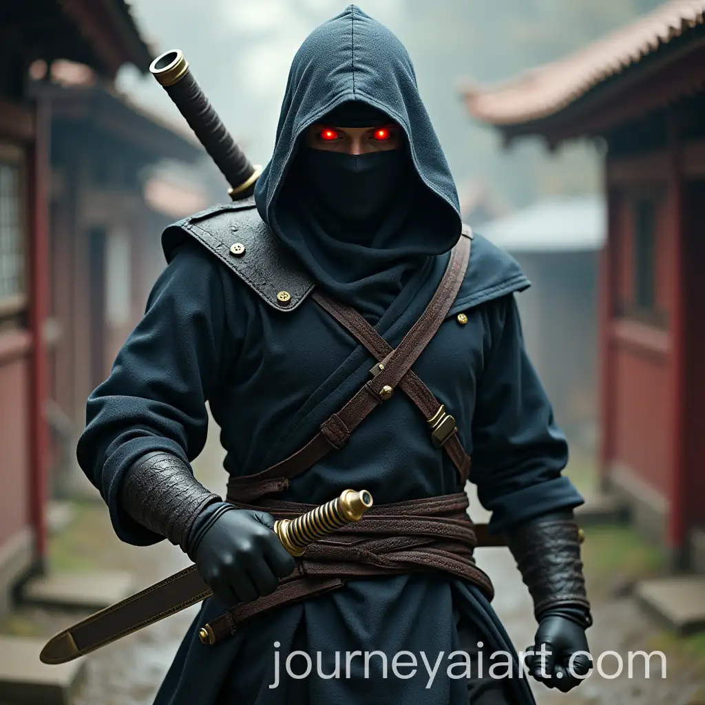 Stealthy-Ninja-in-Action-with-Dynamic-Poses-and-Bold-Backdrops