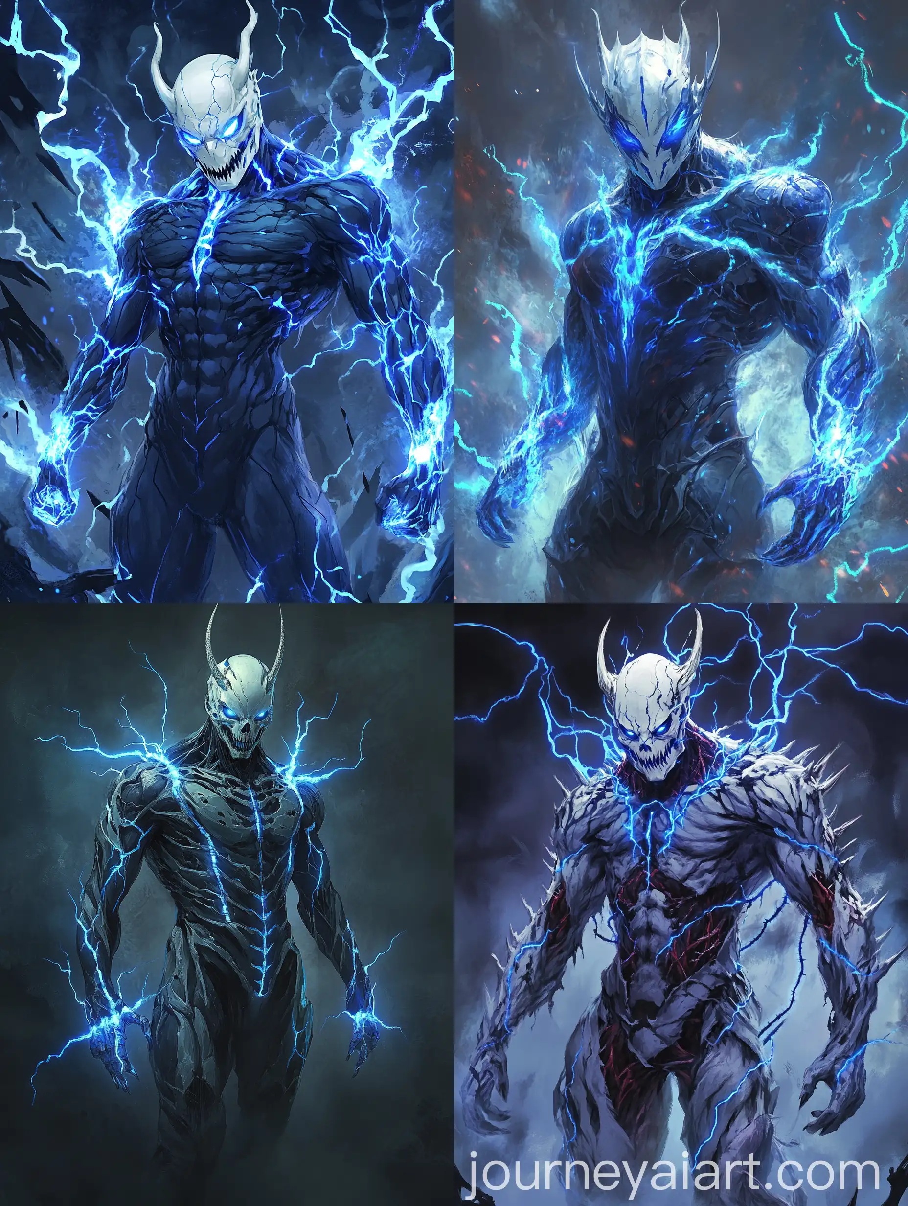 Monstrous-Demon-with-Skull-Mask-and-Blue-Lightning