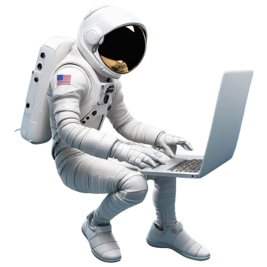 Astronaut-in-Realistic-Space-Suit-Floating-in-Zero-Gravity-with-Laptop-PNG-Image-Perfect-for-SpaceThemed-Designs-and-Digital-Projects