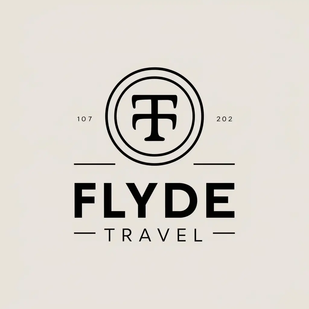 LOGO-Design-for-Flyde-Travel-Panda-Symbol-in-Vector-Art-for-the-Travel-Industry