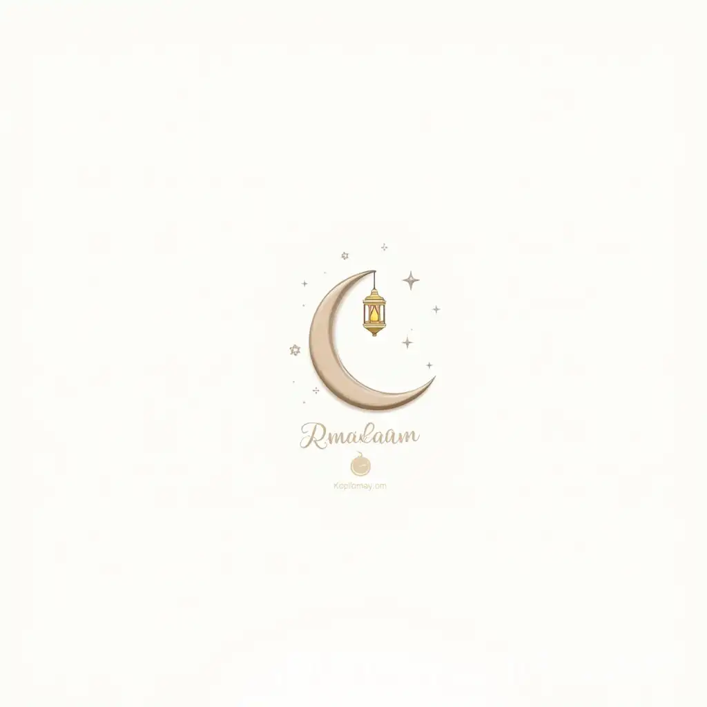 Ramadan-Kareem-Crescent-Lantern-on-White-Background