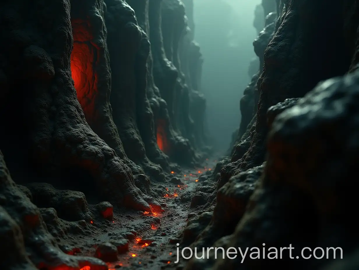 Abstract-Evolving-Organic-World-with-Decaying-Surfaces-and-Cosmic-Atmosphere