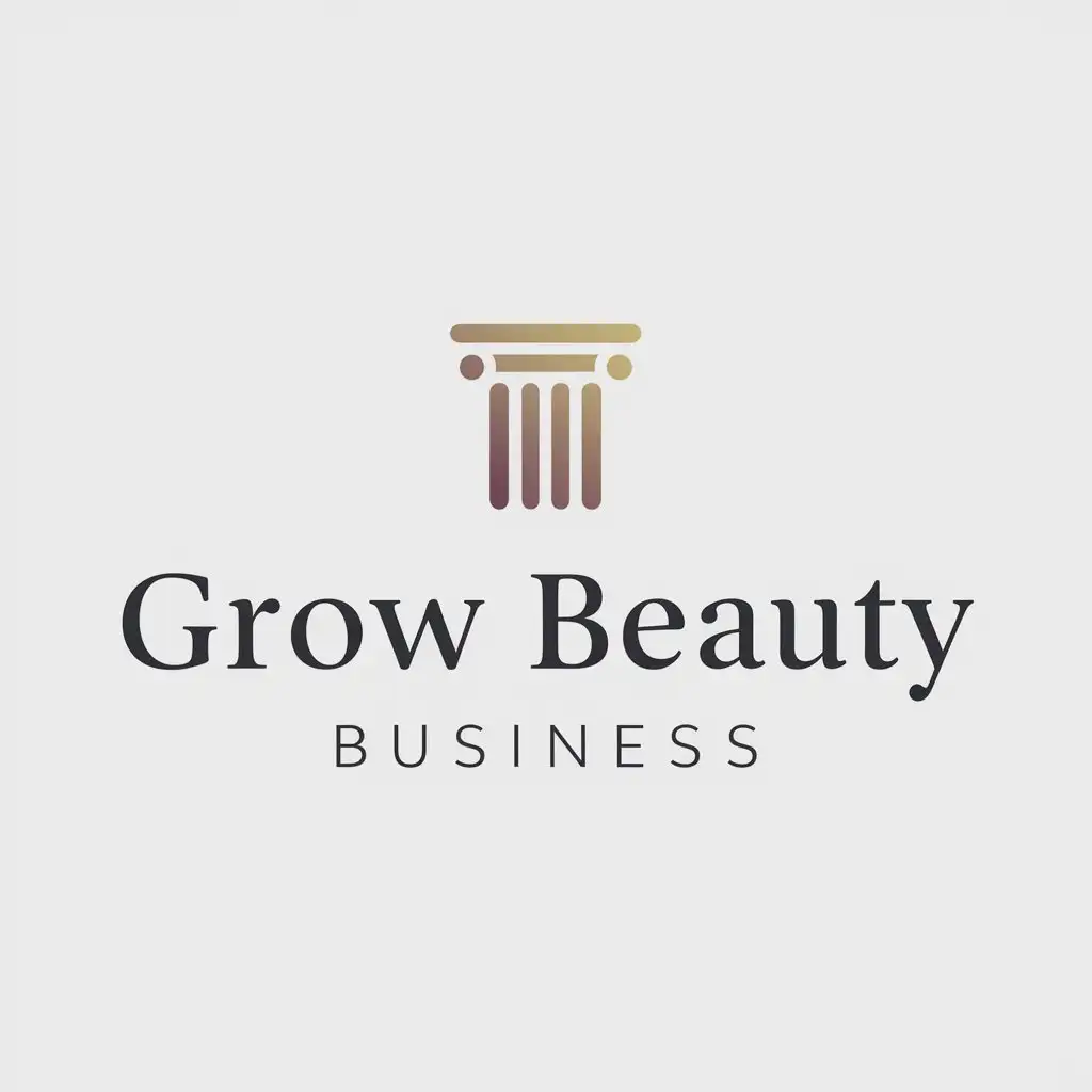 LOGO-Design-For-Grow-Beauty-Business-Elegant-Column-Symbol-in-the-Beauty-Spa-Industry