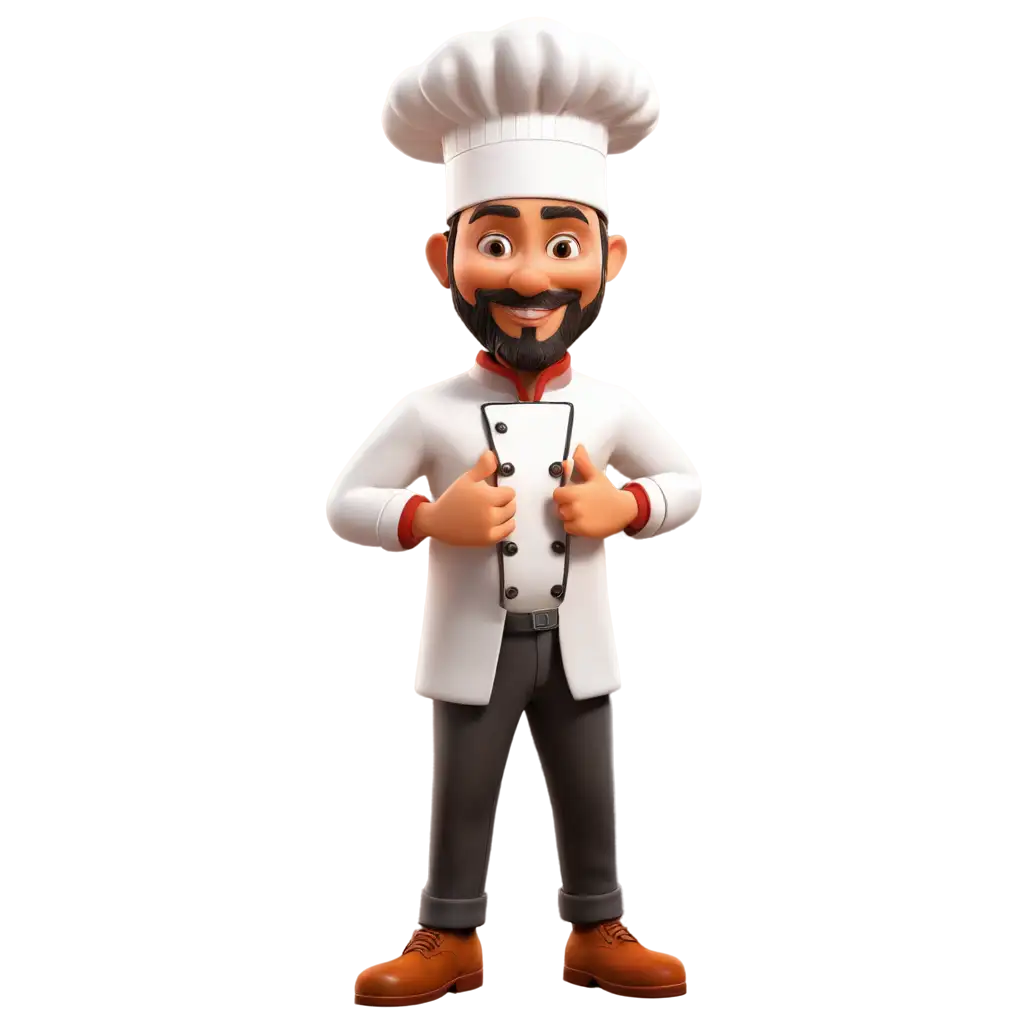 Cartoon-3D-Chef-PNG-Creative-Logo-Design-Element