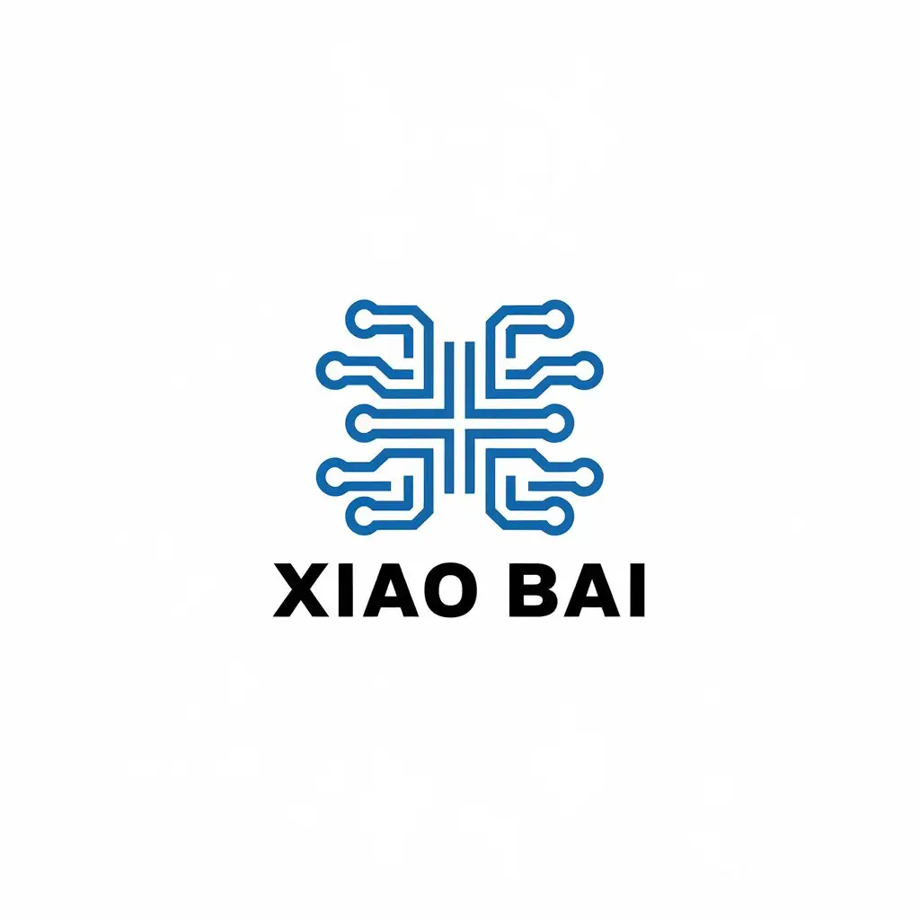 LOGO Design for Xiao Bai Circuit Board Theme with Modern Minimalist Style