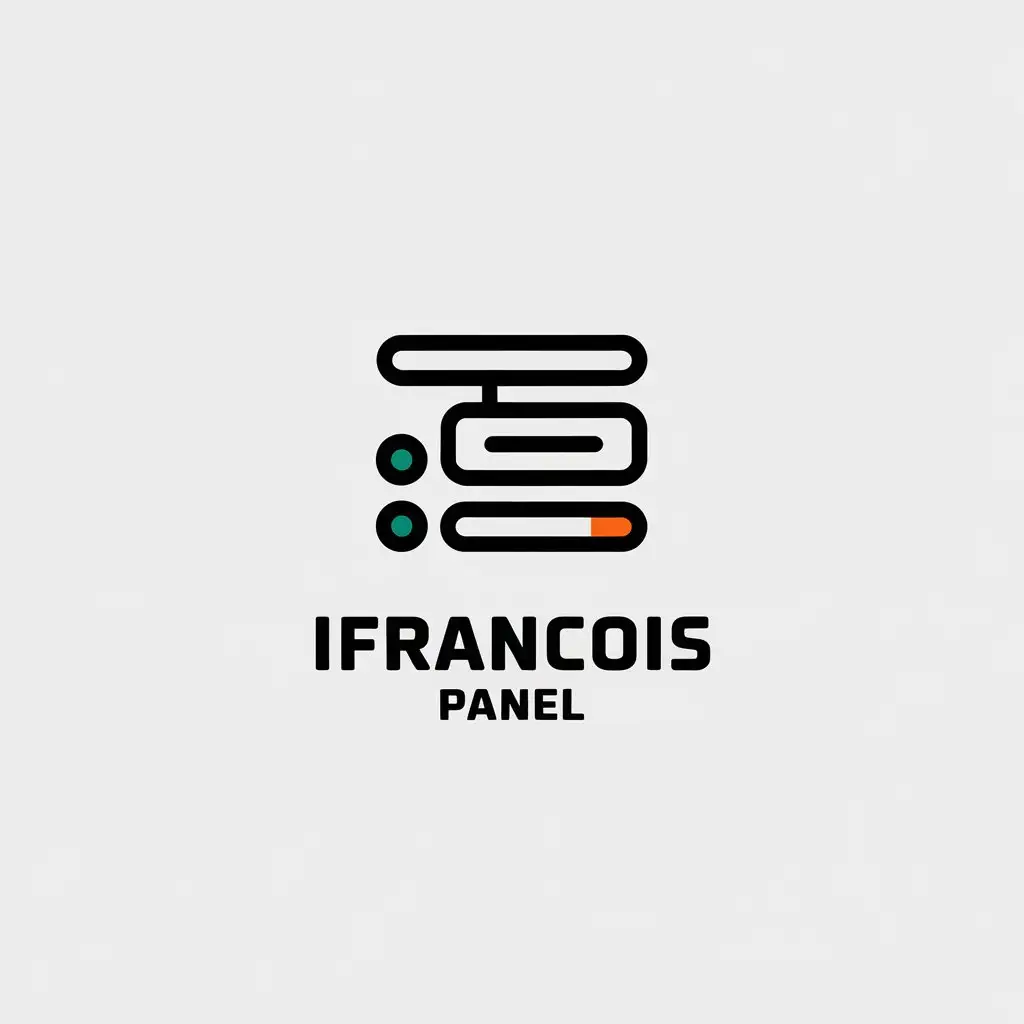 a vector logo design,with the text "ifrancois-Panel", main symbol:panel,Minimalistic,be used in Internet industry,clear background