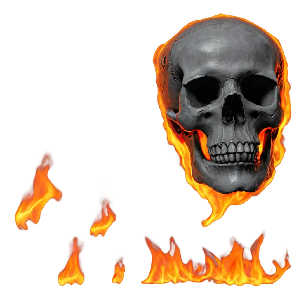 Skull-in-Fire-PNG-A-Fiery-Representation-in-HighQuality-Image-Format