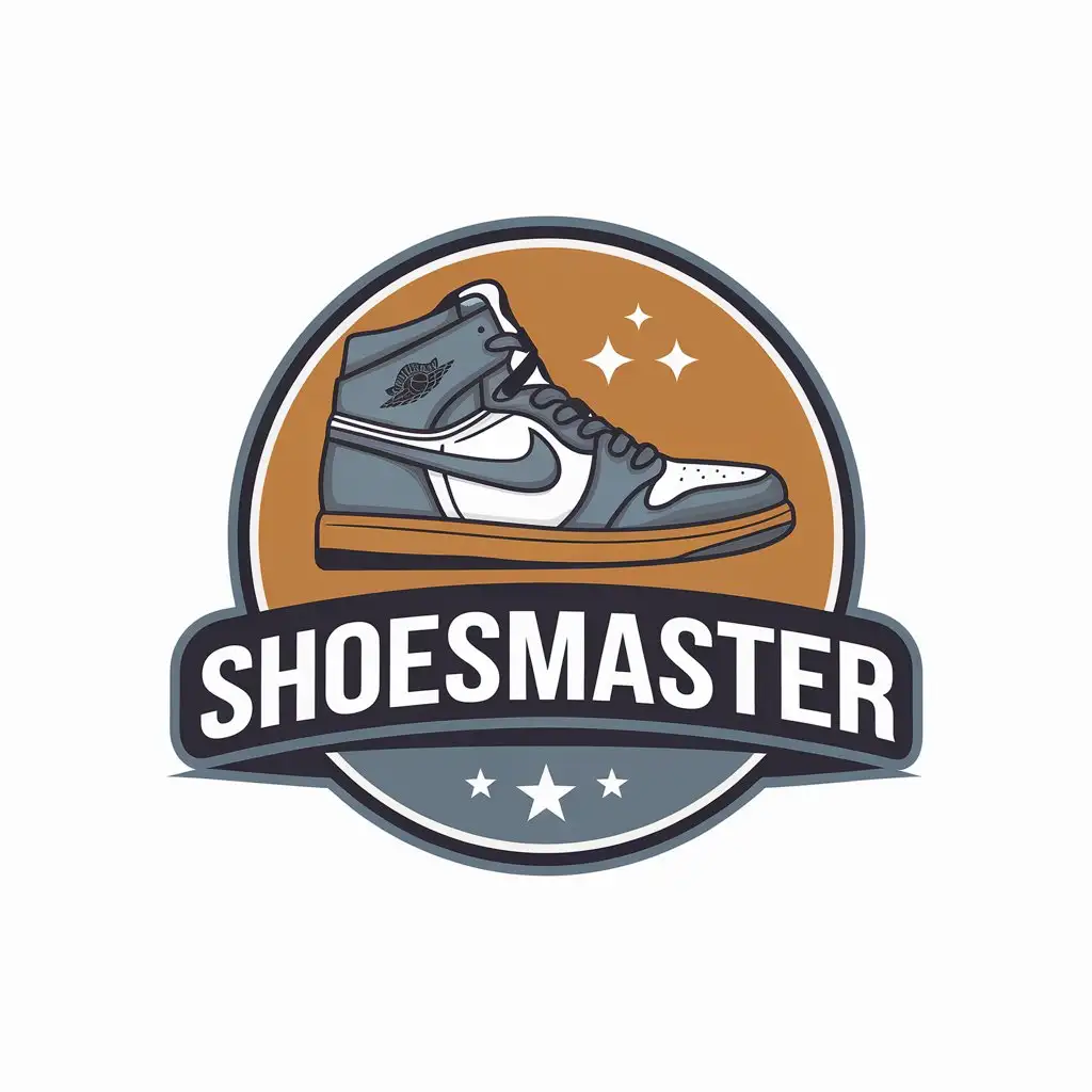 LOGO Design for ShoesMaster Sneaker Symbol with Modern Minimalistic Style and Clear Background