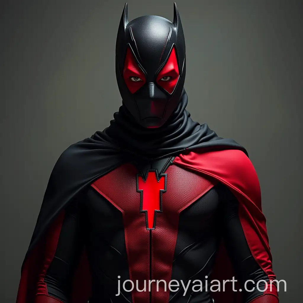 Superhero-in-Black-and-Red-Costume-with-Dynamic-Pose