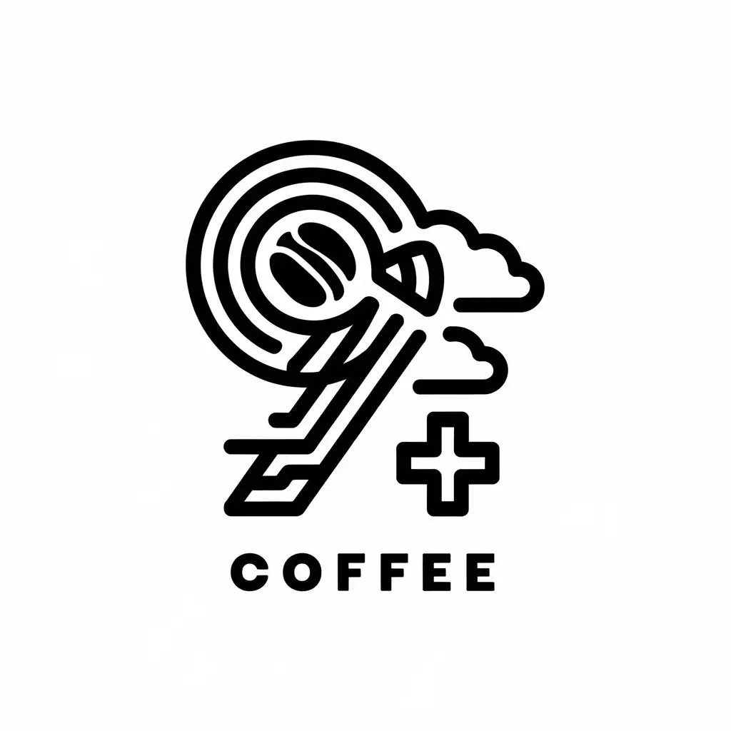 LOGO-Design-for-9-Coffee-Coffee-Beans-in-Cloud-Lines