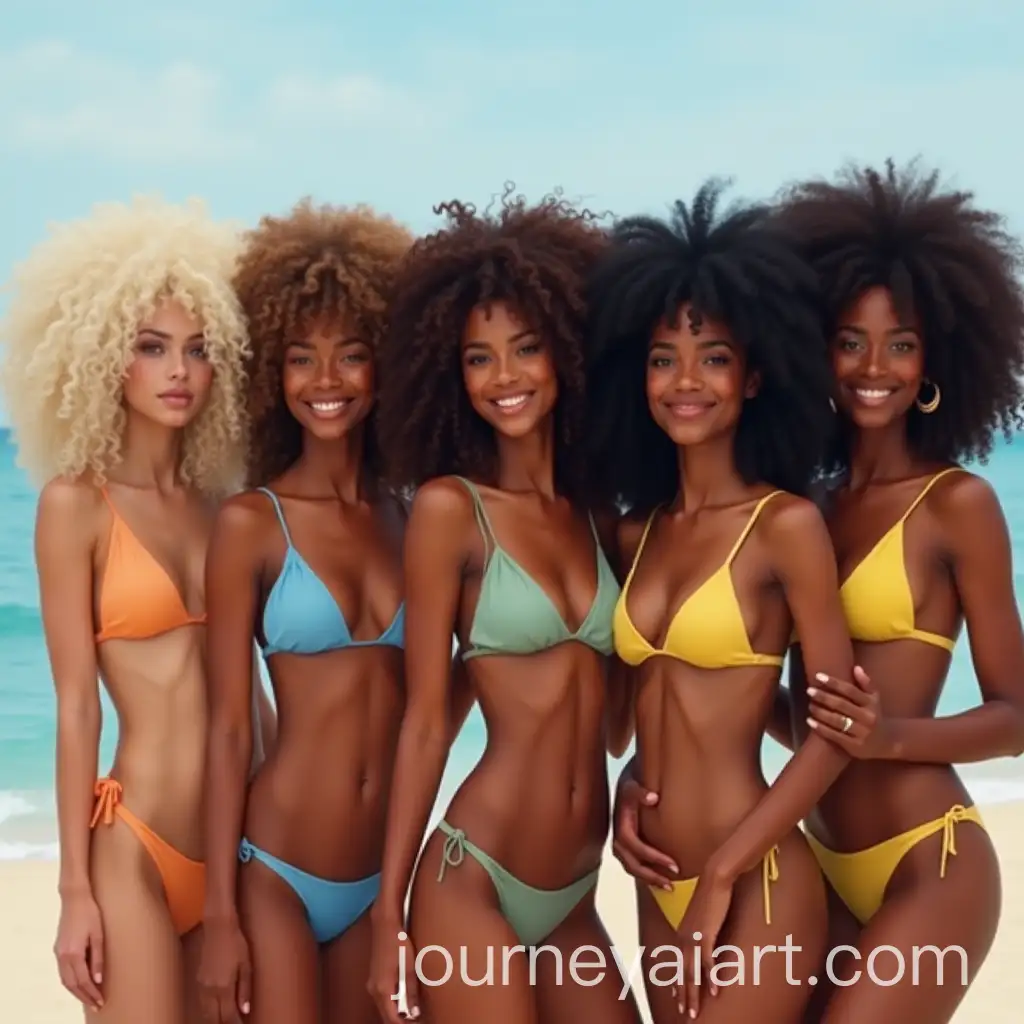 Group-of-Girls-with-Beautifully-Styled-Curls-at-Fun-Beach-Party