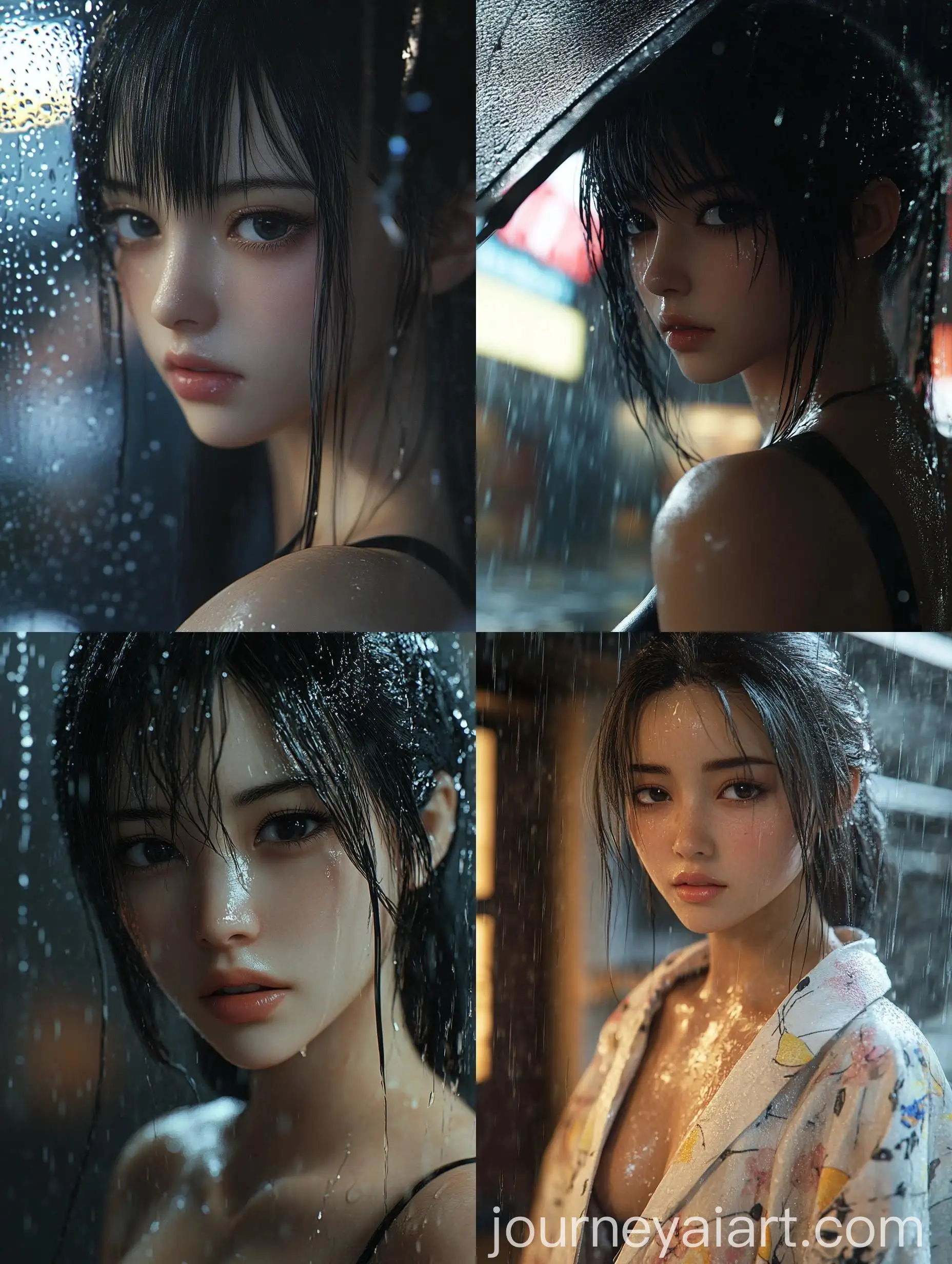 Akami-Under-Rain-Realistic-Hyper-Realistic-8K-Ultra-HD-Scene