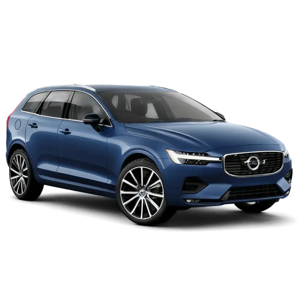 PNG-Image-of-Blue-Metallic-Volvo-Car-HighQuality-Visual-Representation