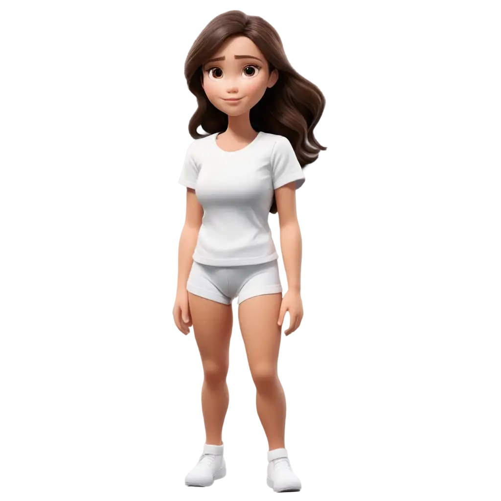 Animated-PNG-of-a-Woman-with-Brunette-Hair-Red-Eyes-TShirt-and-White-Diaper