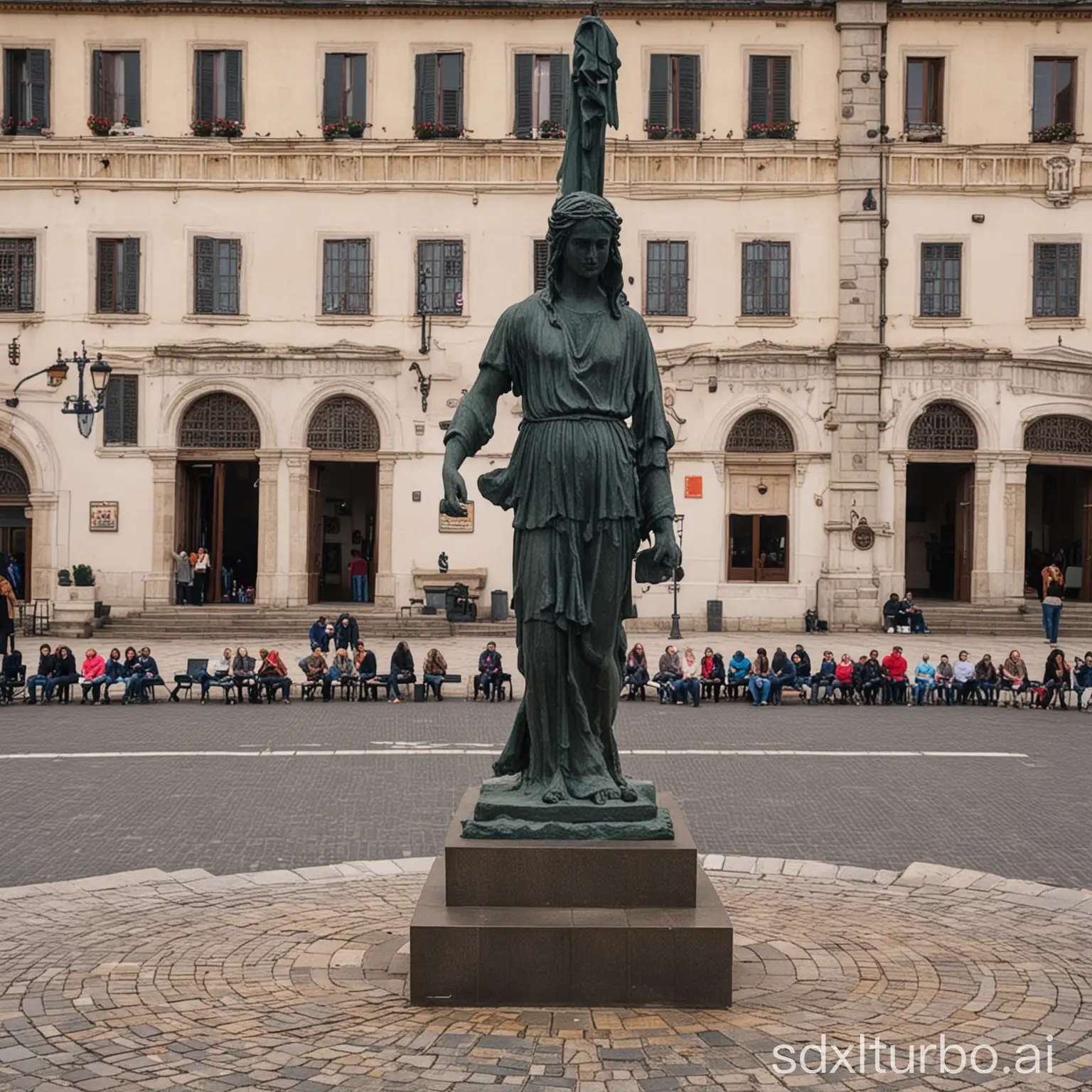 Central-Statue-in-Vibrant-Square