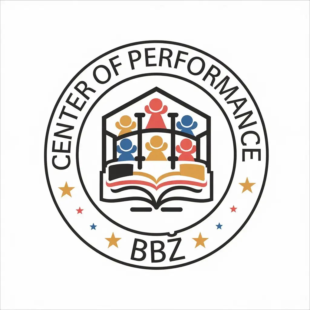 LOGO Design for Center of Performance BB School Children Books with Education Theme