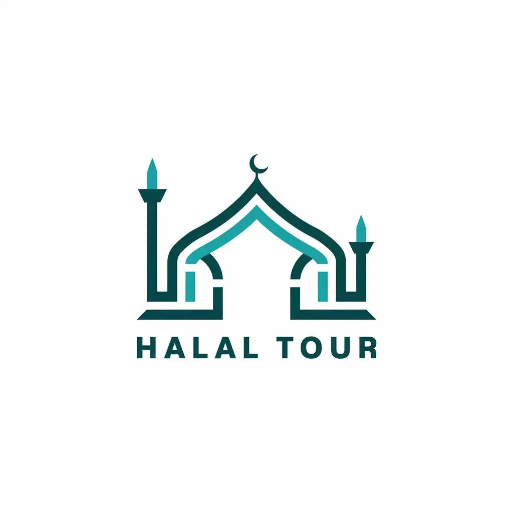 LOGO-Design-for-Halal-Tour-Modern-Vector-Logo-with-Mestooplozhenie-Symbol-in-Travel-Industry