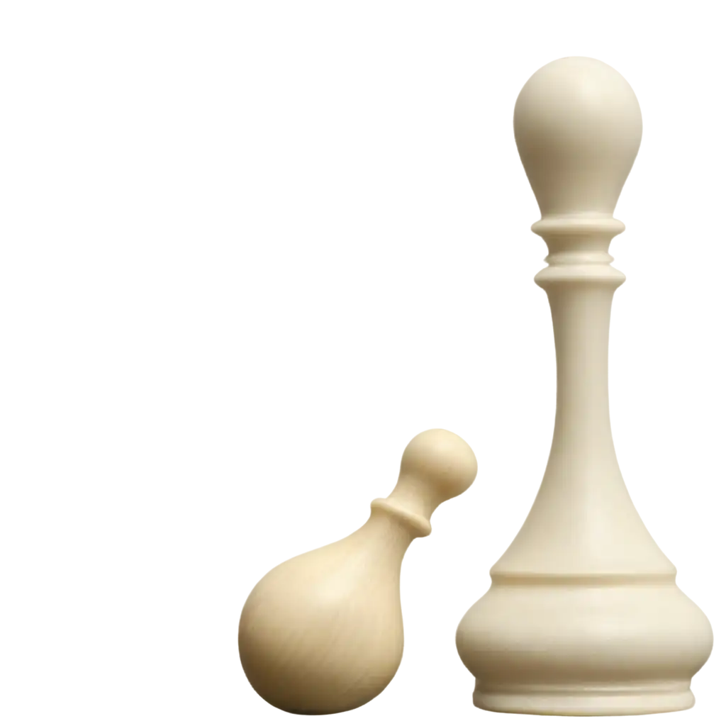 Single-White-Pawn-PNG-Image-Symbolism-and-Clarity-in-Chess-Art