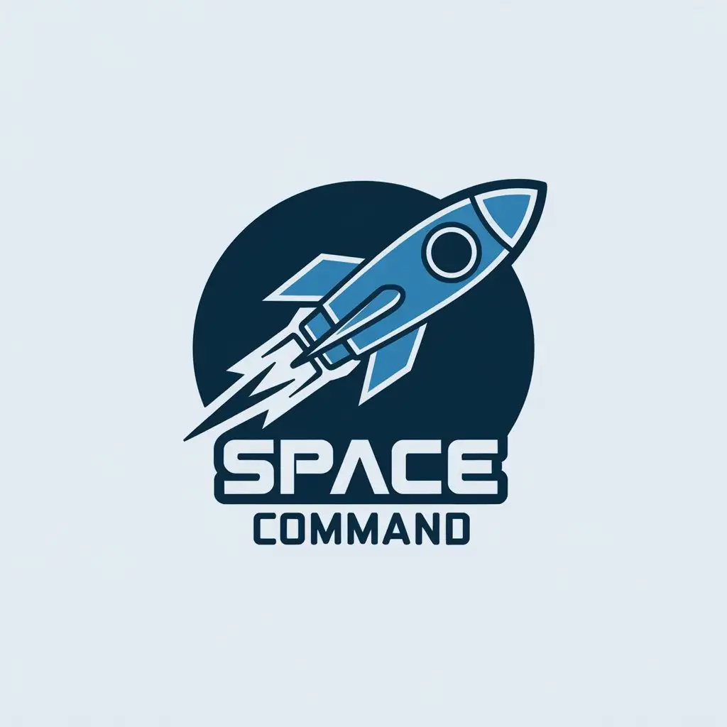 LOGO Design For Space Command Minimalist and Futuristic with Space Motif