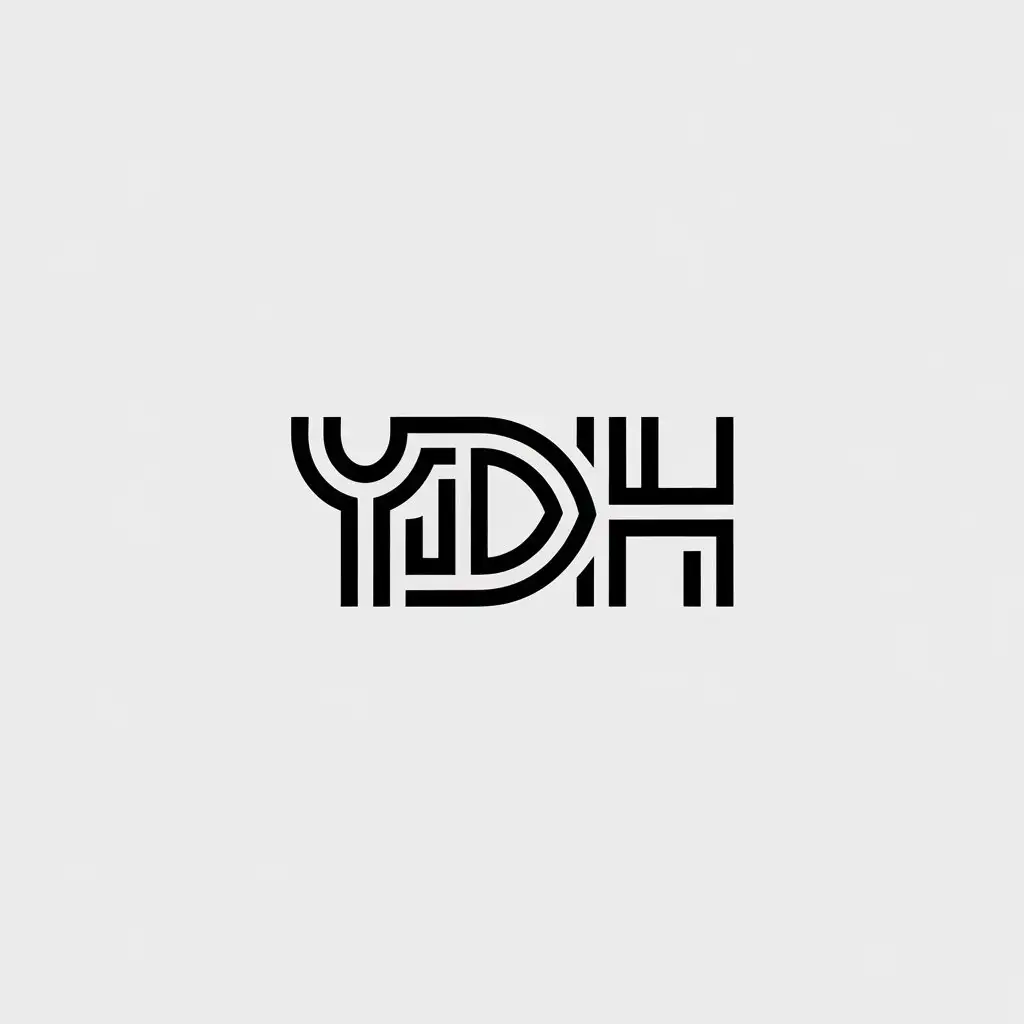 a vector logo design,with the text "YJDH", main symbol:YJDH,Minimalistic,be used in Internet industry,clear background