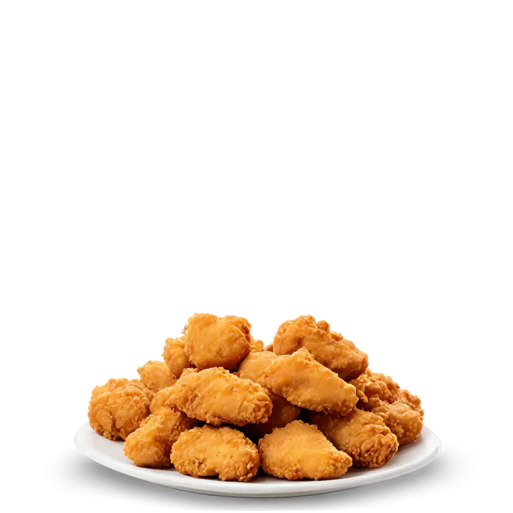 Generous-Serving-of-Crispy-Fried-Chicken-Nuggets-PNG-Image-Perfect-for-HighQuality-Sharing-Presentation