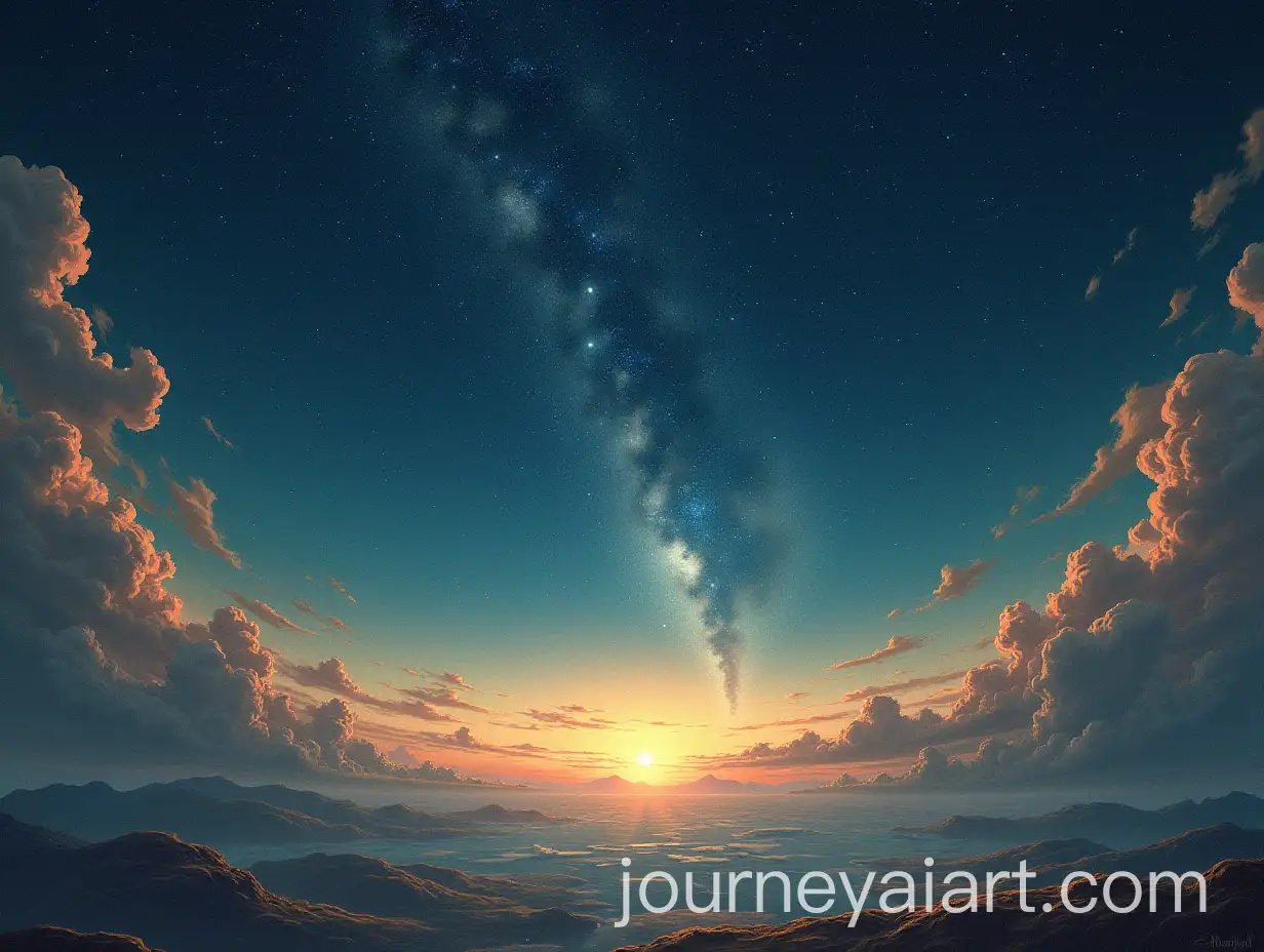 Artistic-Depiction-of-the-Sky-as-a-Dome-with-Stars-and-Waters-Above