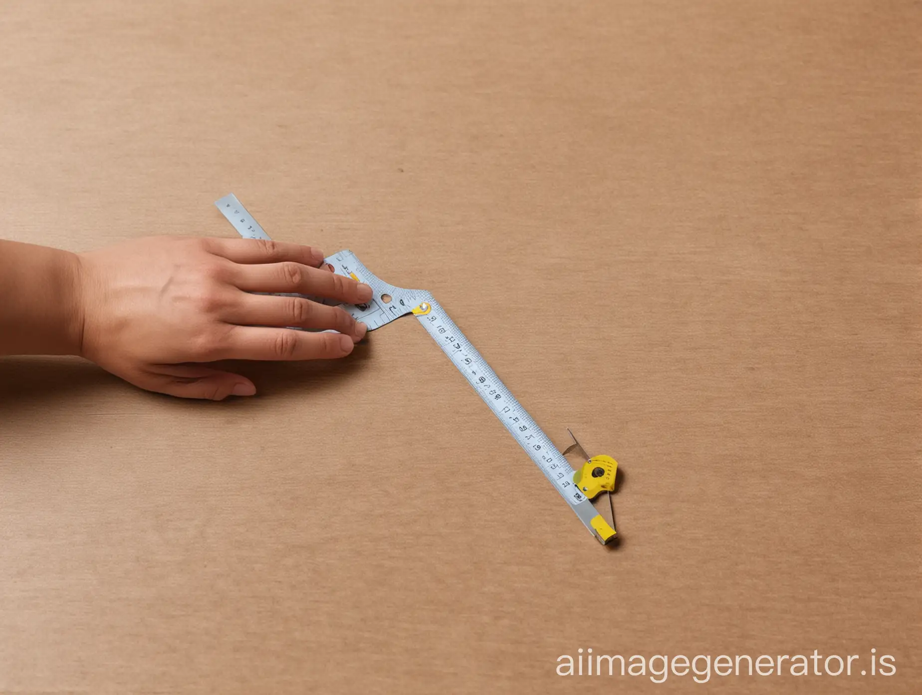 Image of someone measuring a table with a tape measure