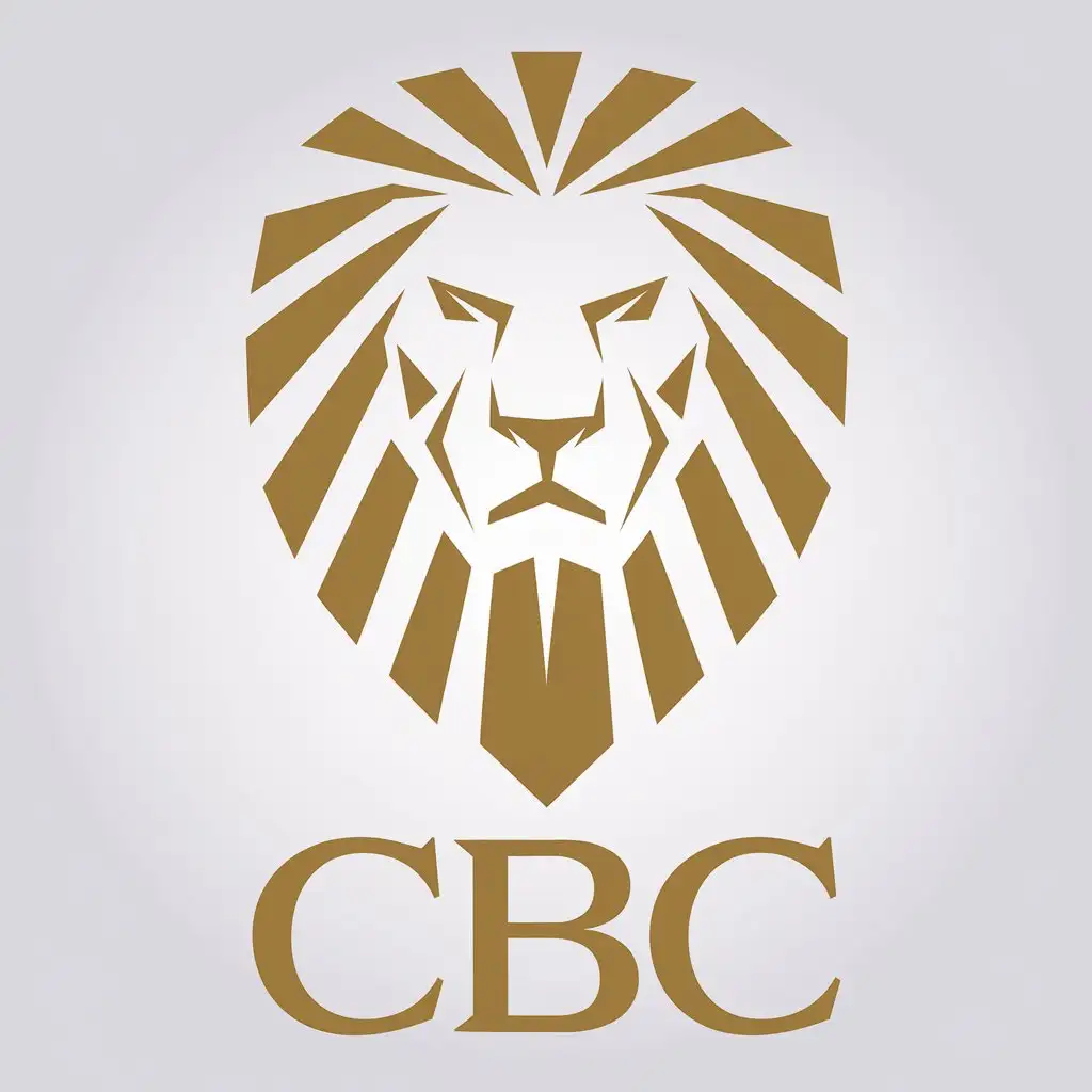 LOGO Design for CBC Lion Head Symbol with Minimalistic Style for Finance Industry