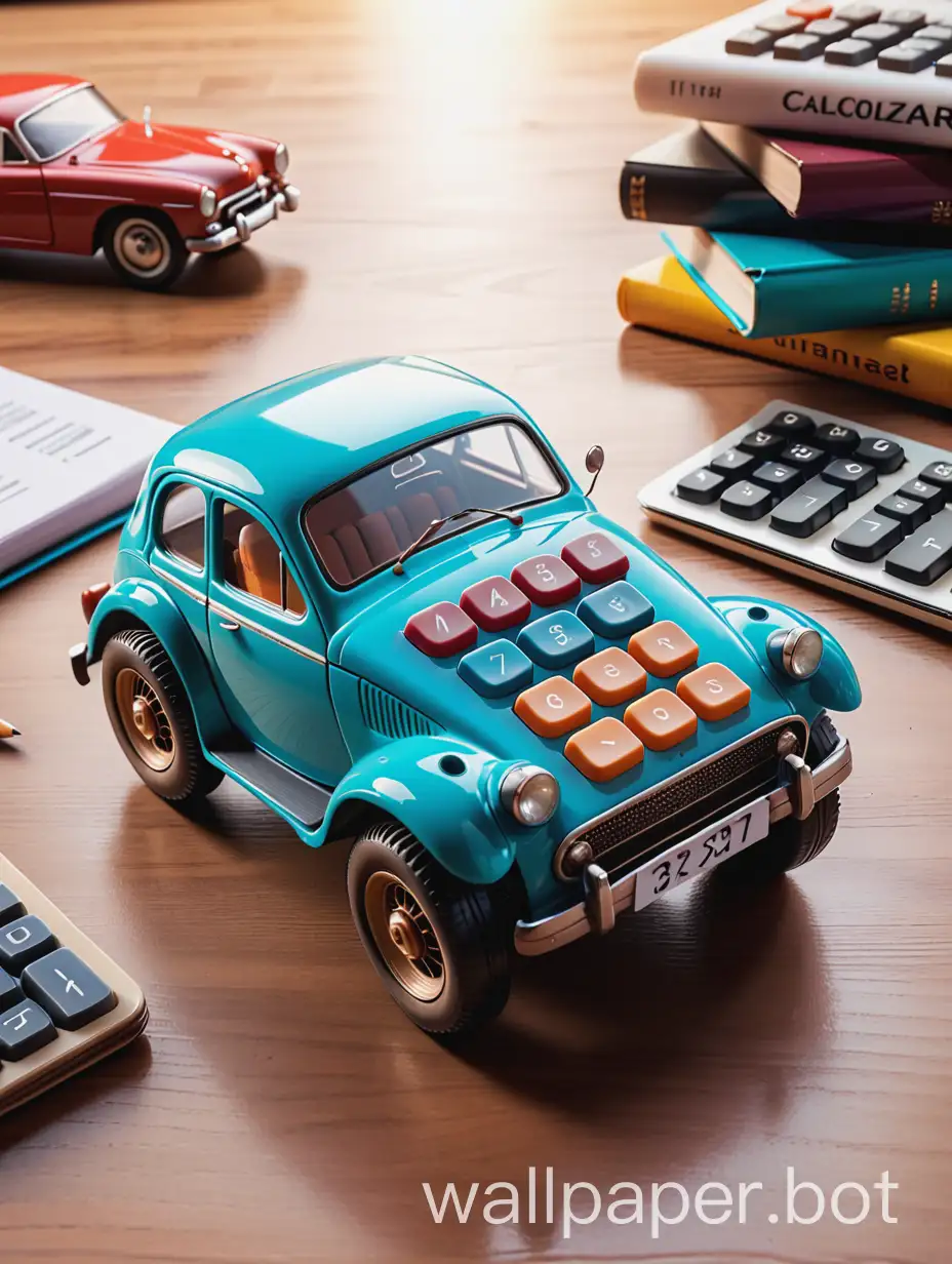 Vintage-FourWheeled-Calculator-in-Bright-Colors