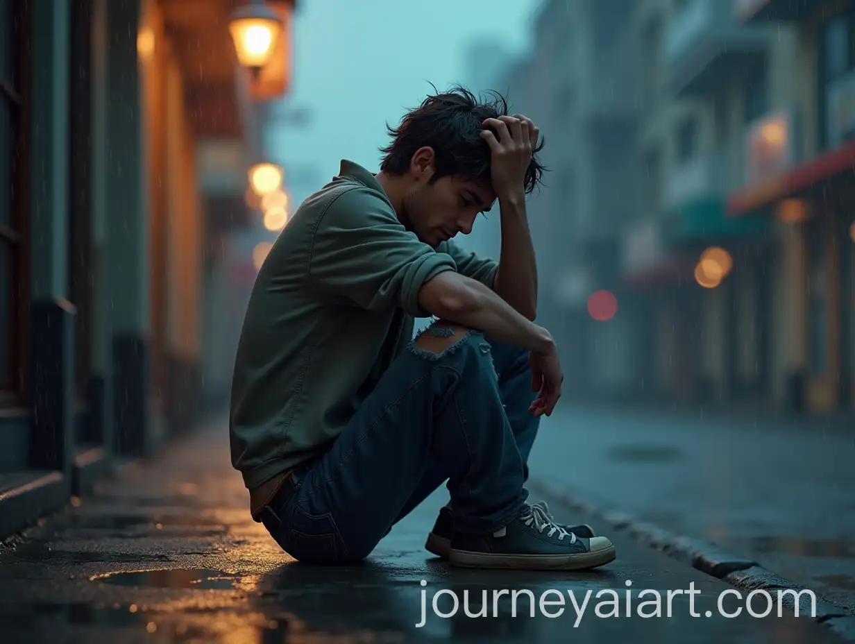 PixAI-Image-Prompt-ExpansionarStyle-3D-Character-of-a-22YearOld-Jobless-Man-in-a-Rainy-City