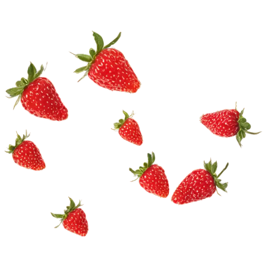 Flying-Strawberries-PNG-Vibrant-HighQuality-Image-for-Creative-Projects