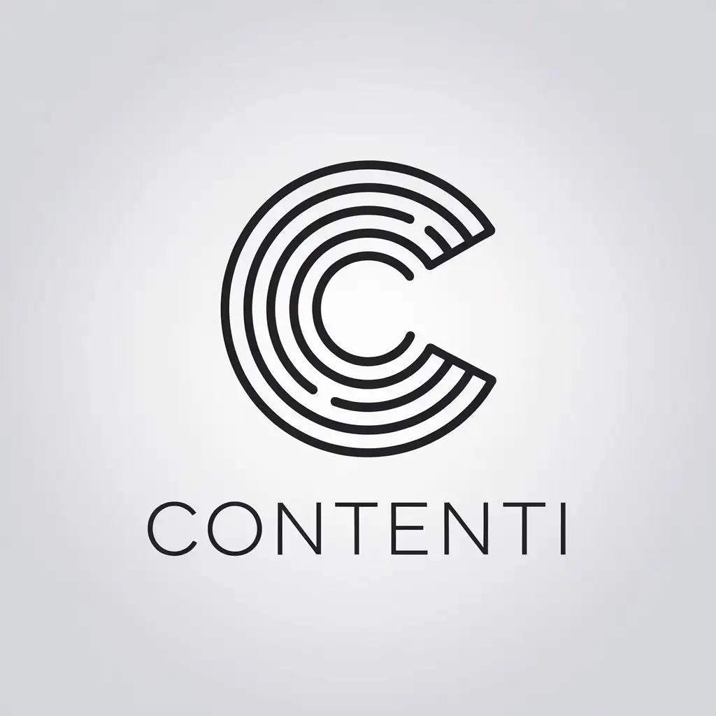 LOGO-Design-for-Contenti-Minimalistic-Lettering-Style-with-Clear-Background