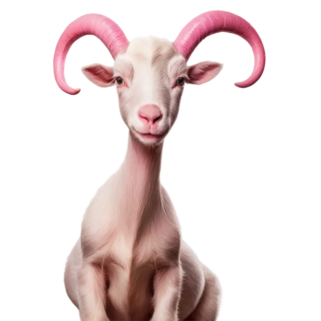 Vivian-The-Pink-Goat-PNG-Unique-and-Playful-Capra-Hircus-Image-for-Creative-Projects