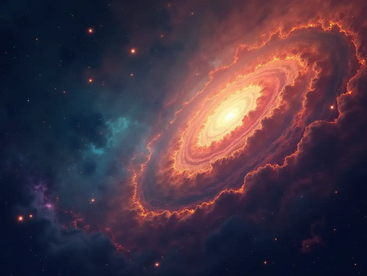 A space background, Impressionism
