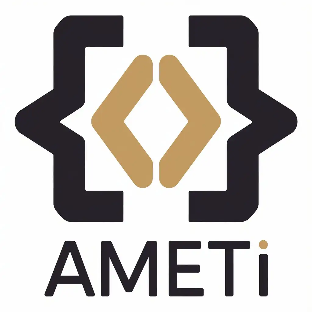 LOGO Design for AMETI Golden Angle Brackets for Technology Industry