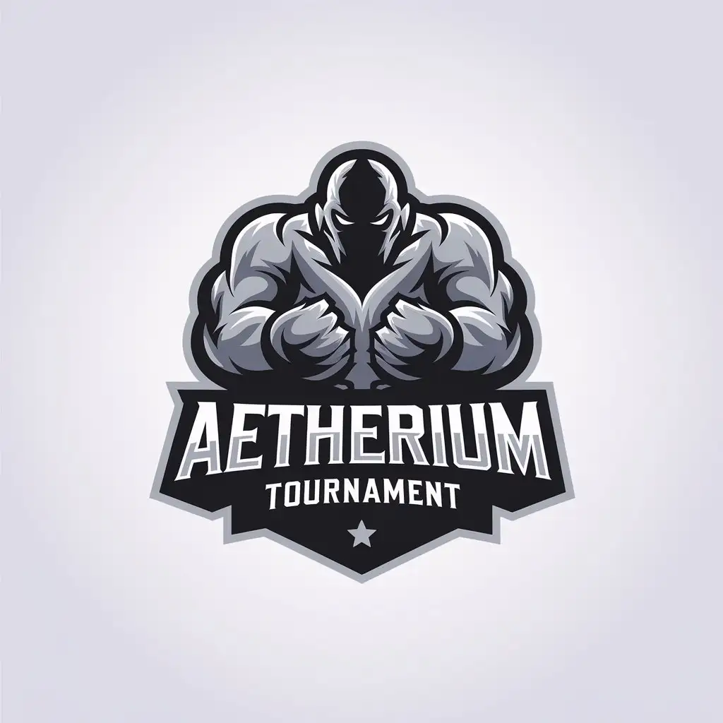 LOGO Design for Aetherium Tournament Minimalistic Fighting Brawler Symbol for Internet Industry