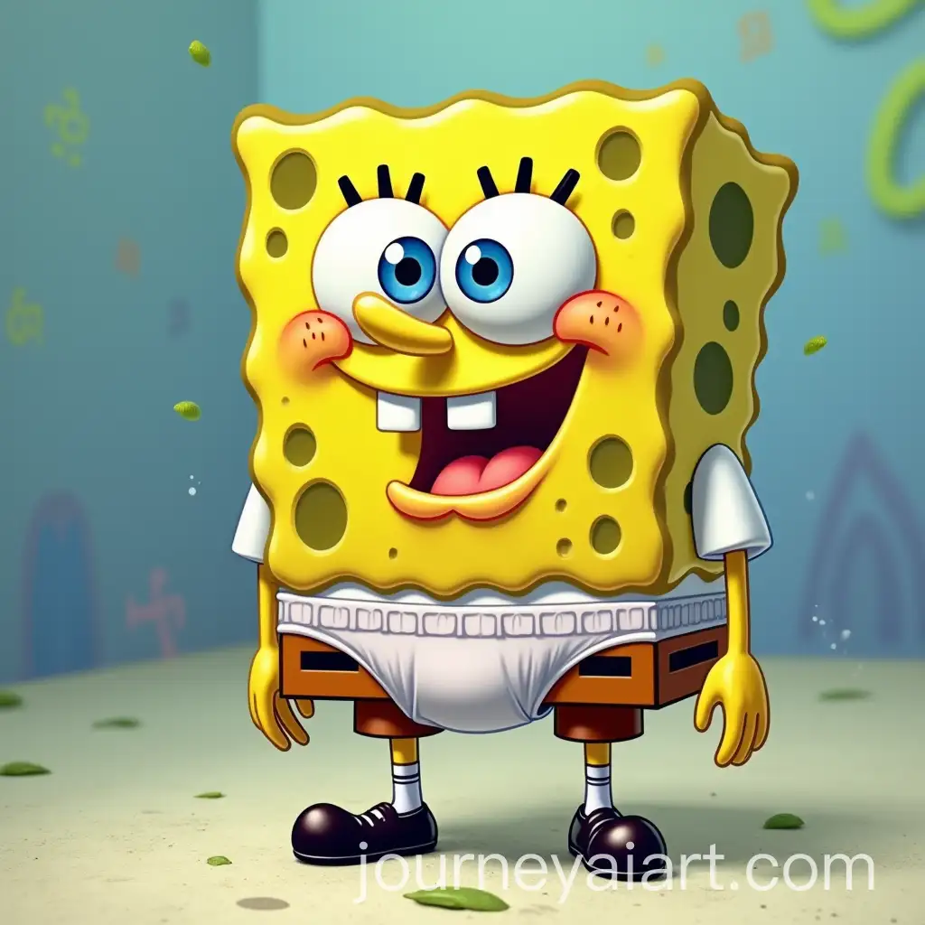SAI-Image-Prompt-ExpansionpongeBob-SquarePants-Wearing-Underwear-in-a-Fun-and-Quirky-Pose