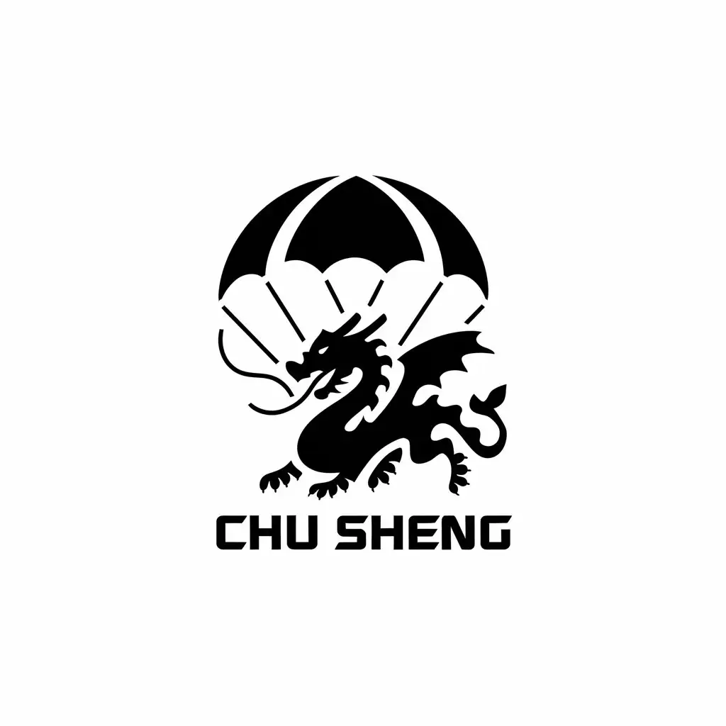 LOGO-Design-For-Chu-Sheng-China-Dragon-Flying-Parachute-in-Sports-Fitness-Industry