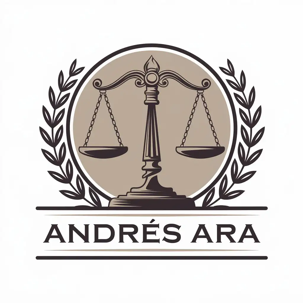 LOGO-Design-For-Andrs-Ara-Justice-Balance-Symbol-for-Lawyers