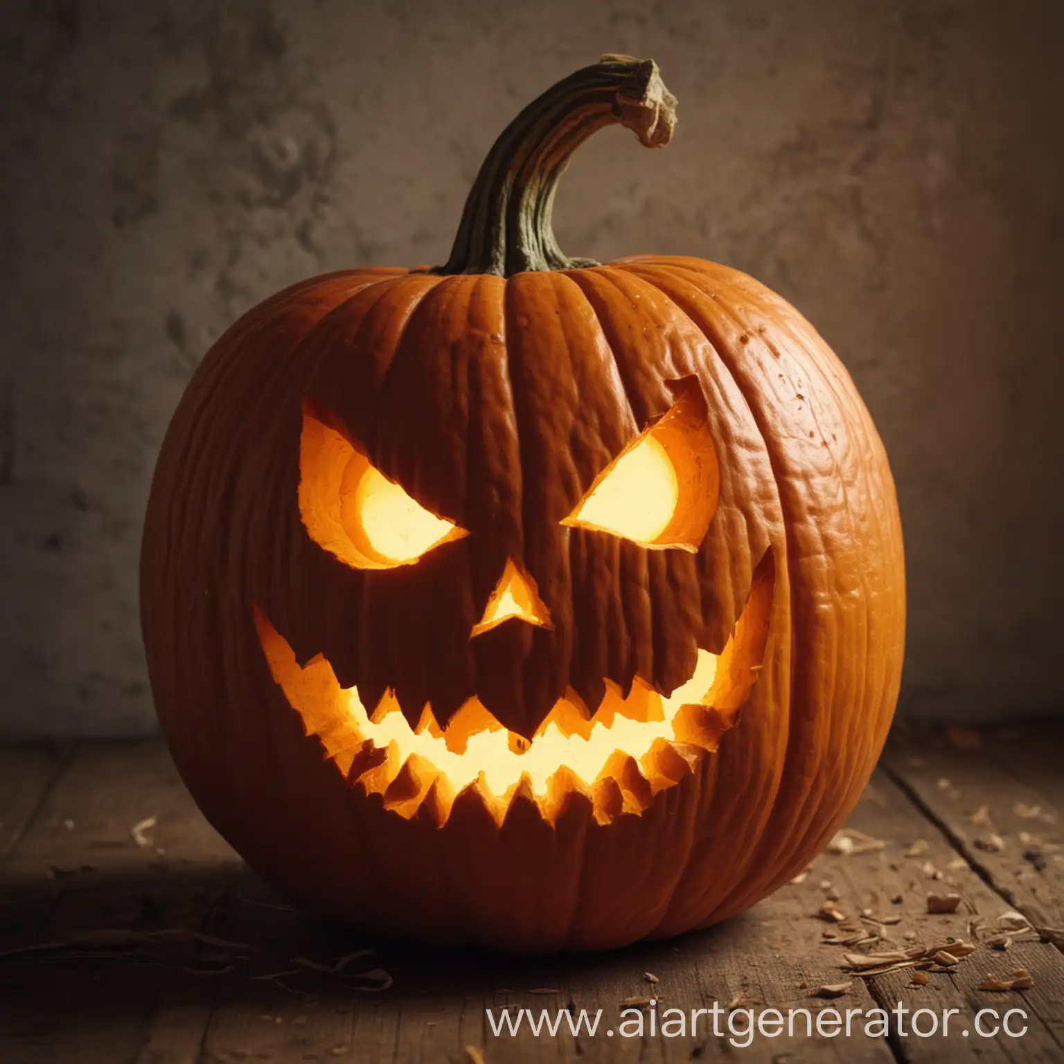 Spooky-Halloween-Pumpkin-Carved-with-Jackolantern-Face