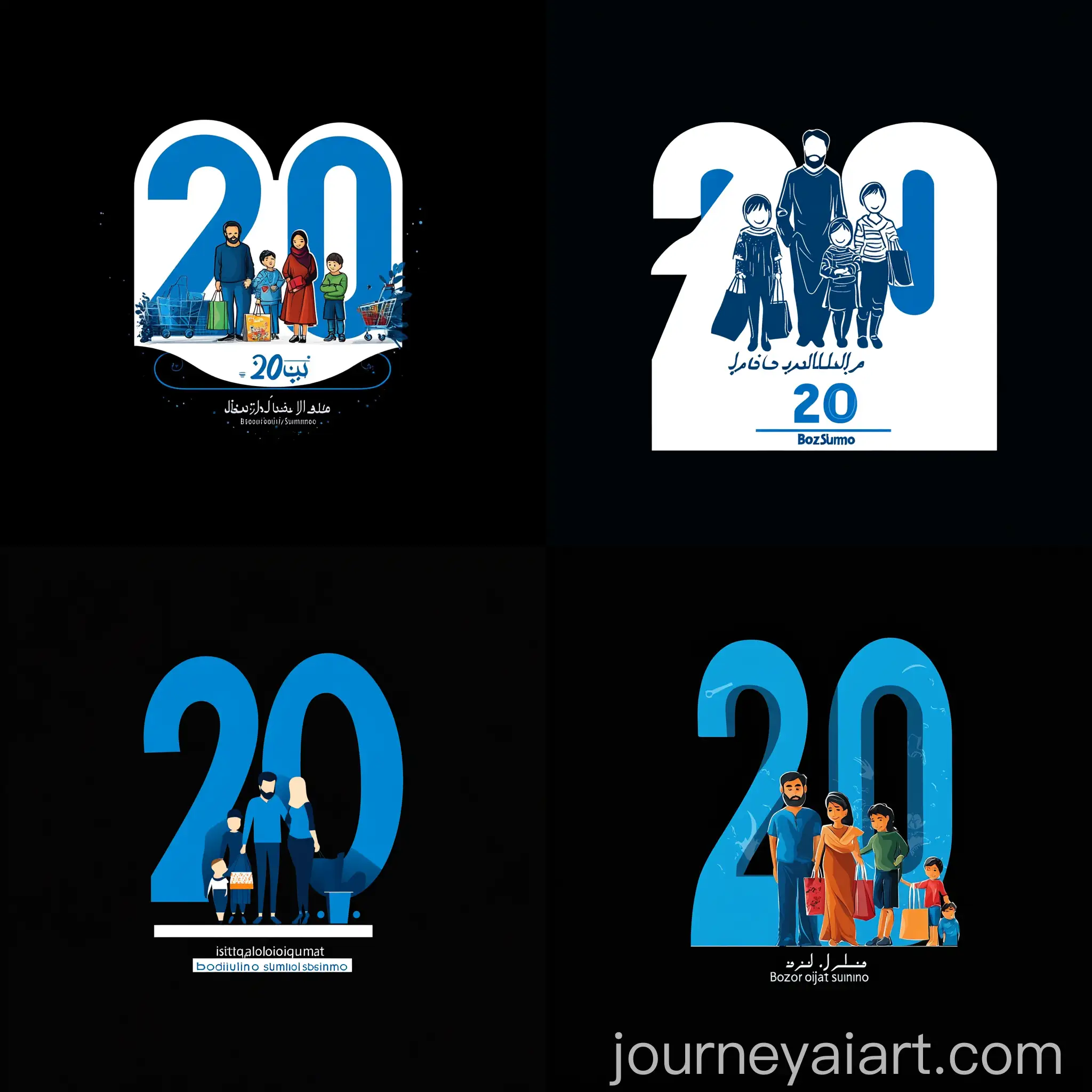 Family-Shopping-with-Number-20-Logo-on-White-Background