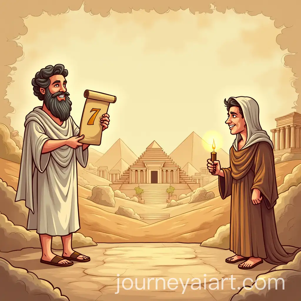 Ancient-Greek-Philosopher-andAI-Art-Prompt-Expansion-Historical-Monuments-in-Whimsical-Manuscript-Style