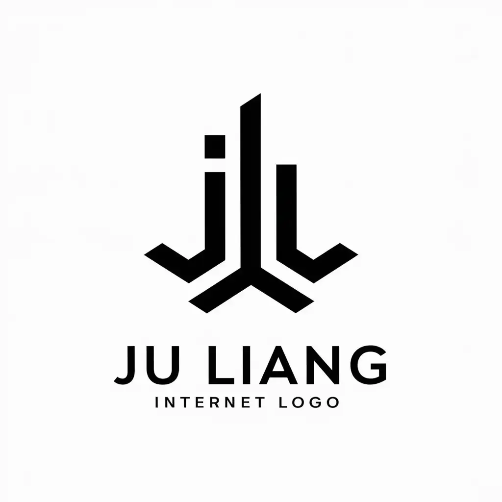 a vector logo design,with the text "JU LIANG", main symbol:technology,J,L,,Moderate,be used in Internet industry,clear background