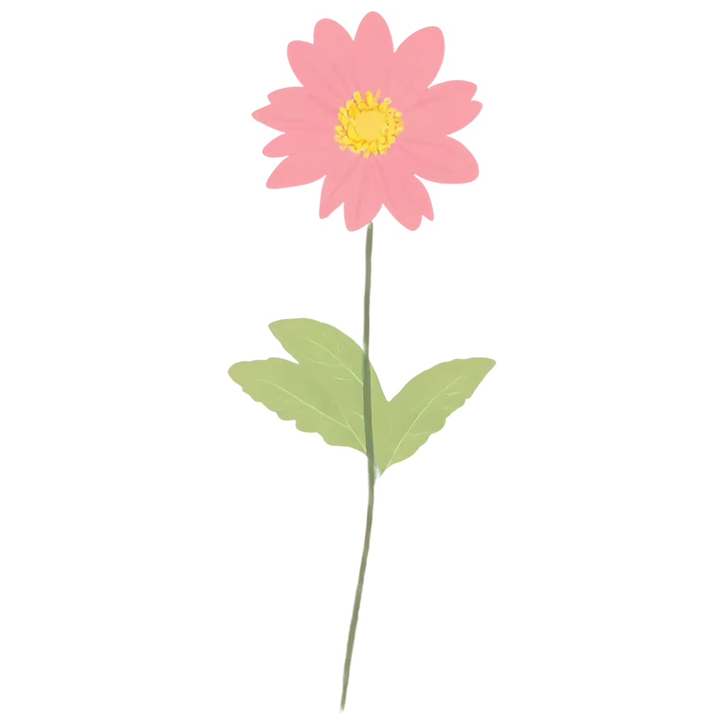 Pink-Flower-PNG-Image-Flat-2D-Design-for-Clear-and-Versatile-Use