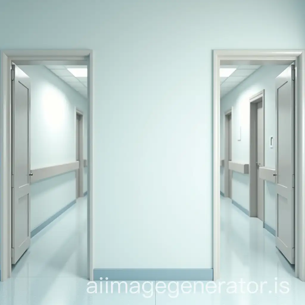 Clean-and-Modern-Hospital-Wall-with-Open-Doors-and-WellLit-Corridors