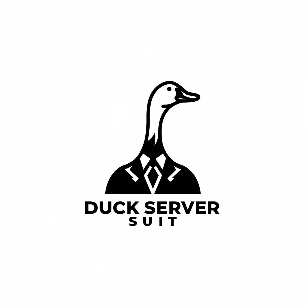 LOGO-Design-for-Duck-Server-Suit-Minimalist-Goose-Emblem-for-Finance-Industry