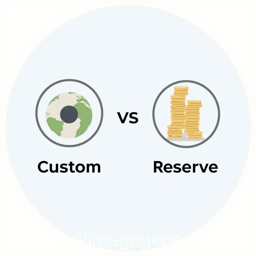 the difference between custom and reserve in accounting