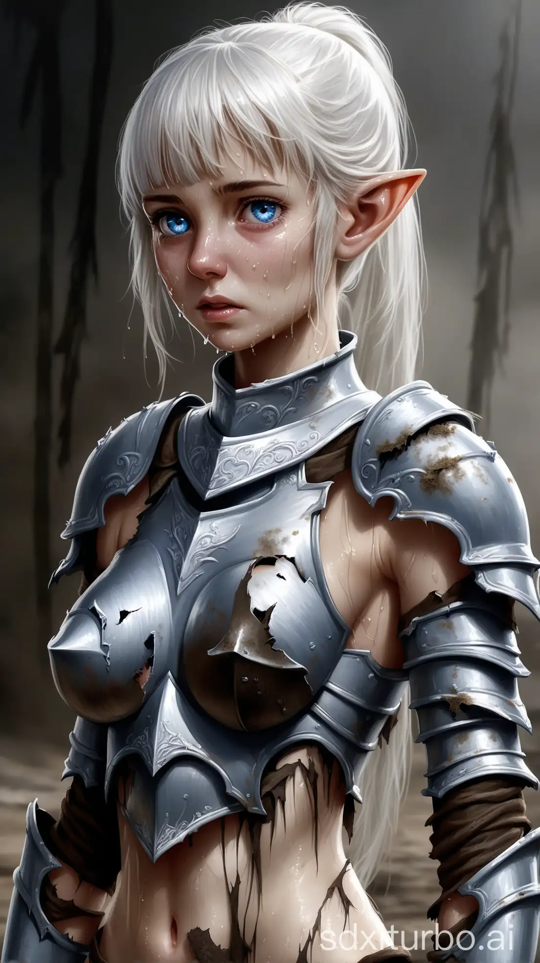 Realistic-Elf-with-Bright-Blue-Eyes-and-Torn-Armor-in-a-Battle-Worn-State