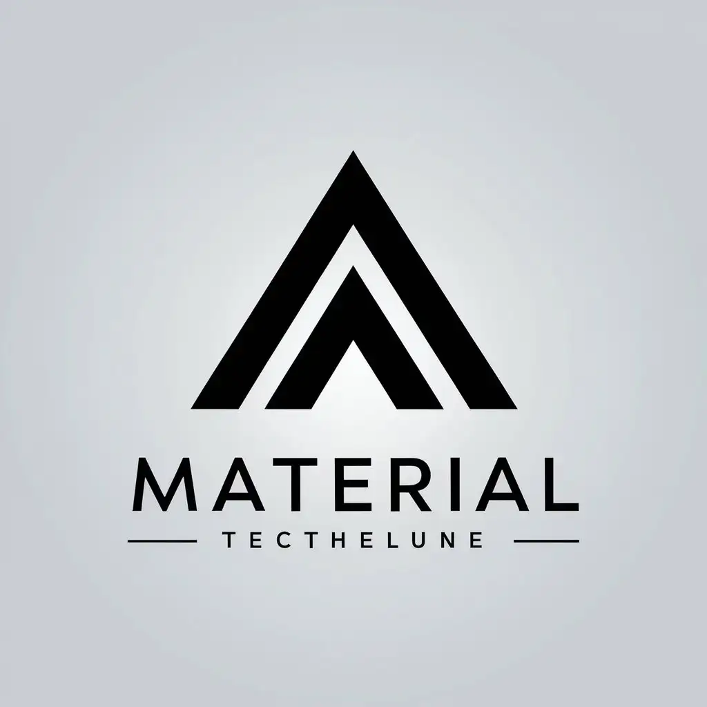 a vector logo design,with the text "material", main symbol:triangle,Minimalistic,be used in Technology industry,clear background