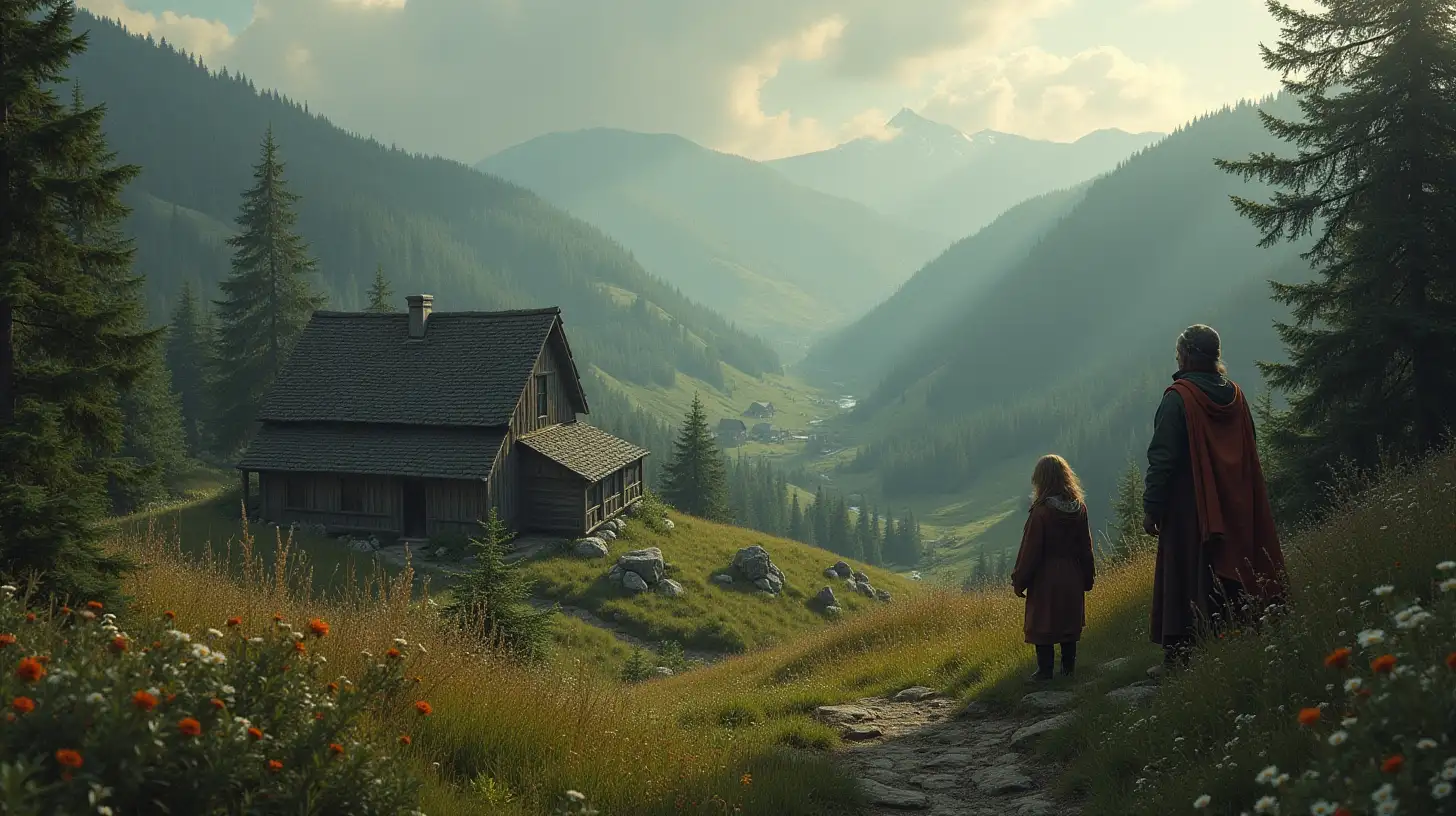 Man Named Nikolay Receives Gifts in a Green Hill Town